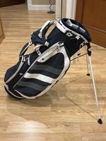 Adidas Clutch Golf Stand Bag  w/ Dual Strap + Rain Cover - 6 Way Dividers - Blue
