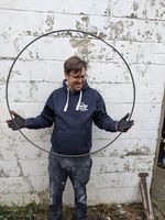 Large Giant Craft Metal hoop Ring Solid Steel 3ft 4ft 1m 1.2m Frame Plain Wreath