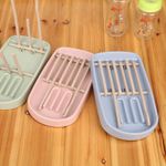 Baby Bottle Drying Rack Wheat Straw Feeding Cup Holder Storage