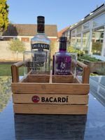 Bacardi Advertising Wooden Crate / Glass Holder for Glasses and bottles 