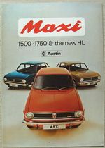 AUSTIN Maxi 1500 1750 HL Car Sales Brochure Sept 1974 Ref 2923/E