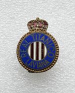 VTG OLD RARE REAL TITANICO LAVIANA SPAIN FOOTBALL BADGE PIN ABZEICHEN SPORT
