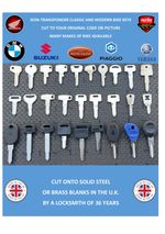 YAMAHA SUZUKI HONDA KAWASAKI KYMCO ITALJET & MANY OTHER MOTORBIKE KEYS TO CODE
