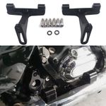 2x Passenger Foot Peg Mount Brackets Black For Harley Touring Road Glide King