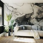 Superfresco Easy Agate Marble Mono Print To Order Fixed Size Mural | Wallpaper