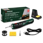 Parkside 4V Cordless Soldering Iron Kit Station + USB-C Charging Cable