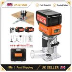 2X 4.0Ah Battery 21V Electric Cordless Hand Trimmer Palm Router Wood UK