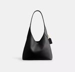 Coach Brooklyn 28 Brass/Black Natural Grain Leather Shoulder Bag BNWT