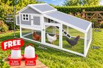 LARGE PLASTIC CHICKEN COOP + RUN...HEN HOUSE..ARK...NEST BOX..RABBIT HUTCH