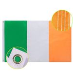 Irish Flags x2 2x3ft SEWN STRIPES not cheap print Heavy Duty Stitching