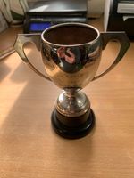 1969 "SELBY THOMAS TROPHY" LA REOLE PIGEON RACING EPNS 14cm-TALL TROPHY (P3)