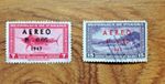 Panama 1947 Overprinted Airmail Used Stamps. Free UK Postage