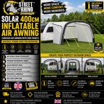 400cm Inflatable Caravan Sun Canopy Side Panels Ideal For Sprite Freedom