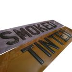 SMOKED TINTED PAIR OF 3D GEL NUMBER PLATES - SHOW STYLE - SET OF 2 MEDIUM TINT