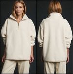 Free People Coco Faux Shearling Pullover Fleece Size S cream  NWT