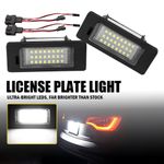 2Pcs LED License Number Plate Light Lamp Units For Audi A4 Q5 S6 VW Jetta Passat