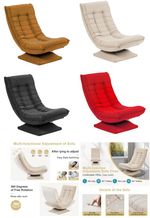 360 Rotatable Swivel 5-Fold Adjustable Foldable Backrest Lazy Lounger Chair Seat