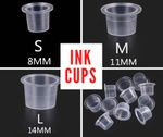 Ink Tattoo Cups Pigment microblading pots holder caps plastic makeup 100pcs UK