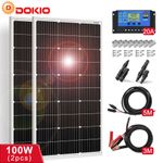Dokio 200w Monocrystalline Solar Panel Z Bracket Kit for Home/Caravan/RV/Camper