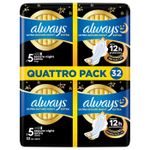 Always Ultra Night Secure Sleep Sanitary Extra Wings Size 5 Quattro Pack 32 Pads