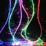 RGB LED Fiber Optic Whip-360° Swivel Bright Light Up Flow Toy Rave Q7G8 H7T3