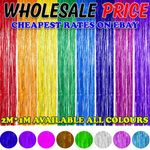 2M-1M Foil Party Wall Decoration Fringe Tinsel Curtain Shimmer Birthday Wedding