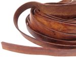 Leather Cord (from €2.76/m) Flat 15 x 2.5 mm. Antique Brown Leather Strap. Choose Length