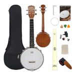 4-String Banjo Ukulele, Banjolele 23 Inch Concert Size with Premium REMO Head