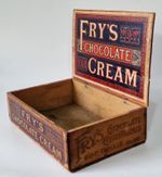 Antique Victorian / Edwardian Era Fry's Chocolate Wooden Shop Display Box