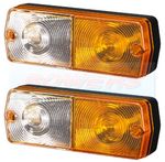 2x Universal Tractor Front Combination Side Lights And Indicator Lights Lamps