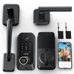 Smart Front Door Lock Sets: 2K HD Camera with Doorbell Kits, Black