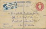 GB „CHERTSEY / SURREY“ CDS VF GVI 6 ½d Registered PS to British Troops in GREECE
