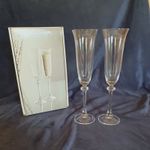 Pair of Boxed GALWAY Irish Crystal 'Liberty' Champagne Flutes 