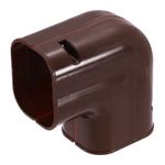 3" PVC Decorative Line Cover, 90°Flat Elbow Tubing Parts, Coffee