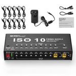 Mosky ISO 10 Outputs Guitar Effect Pedal Board Power Supply 9V 12V 18V Cable Set