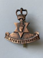 Original 1986 Ulster Resistance Cap Badge.