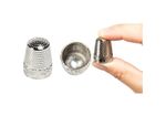 2 x Metal Thimble Silver Coloured Finger Protector Sewing Needle Antique Design