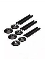 6 X NEW BLACK RADSNAPS RADIATOR PIPE COVERS + COLLARS 15mm