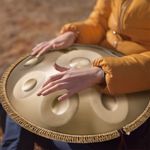 22inch Handpan Tongue Drum D Minor 9 Notes 440Hz Meditation Yoga Handpan Drum 
