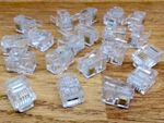 20 RJ11 6p4c Crimp Plug Ends ADSL VDSL Cable Connector Plug Telephone 4Pin Cat3