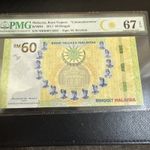Malaysia 60 Ringgit 2017 Commemorative PMG 67 EPQ