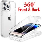 360 Clear Case For iPhone 17 Air 16 15 13 12 11 Pro Max XR X XS Plus Full Cover