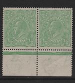 Australia Pair of KGV Heads - 1/2d Green MNH - SG 48