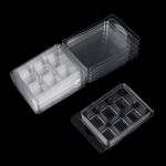 Wax Melt Molds 10 Pcs 6 Cavity Resuable Clear Plastic Clamshell Mould