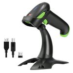 Tera Pro 1D 2D QR Wireless Barcode Scanner QR Reader with Stand, Bluetooth