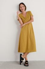 Seasalt Women's Regular Chapelle Dress Jersey Rustic Spot Pear