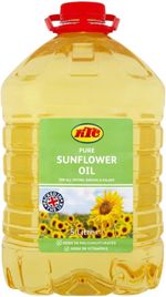 2x KTC Pure Sunflower Oil, 5 Litre High-Quality Cooking Oil Healthy Meals Omega