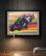 Valentino Rossi MotoGP A3 print from painting by Greg Tillett poster Wall art