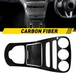 Carbon Fibre Center Console Panel Trim For Benz C Class W205 GLC X253 2015-2018