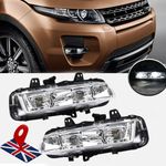 Pair LED Front Fog Light Lamp Clear Fit For Range Rover Evoque L538 2011-2015 MO
